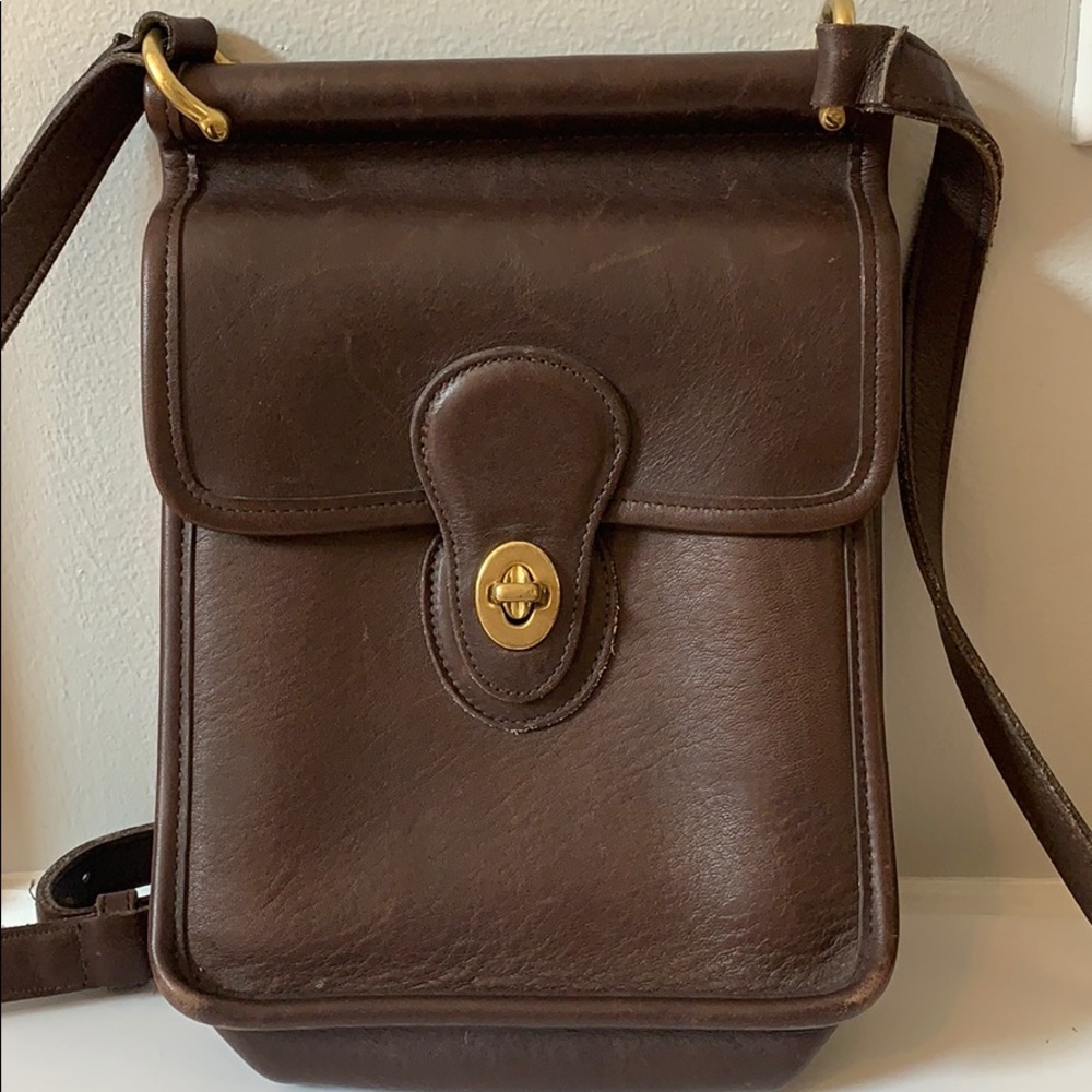 Brown Coach crossbody bag